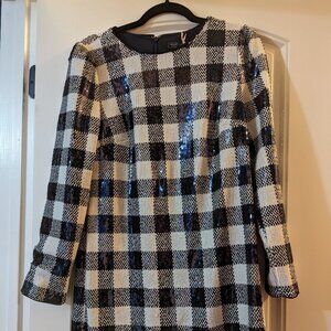 Vineyard Vines Navy and White Checkered Mini Dress